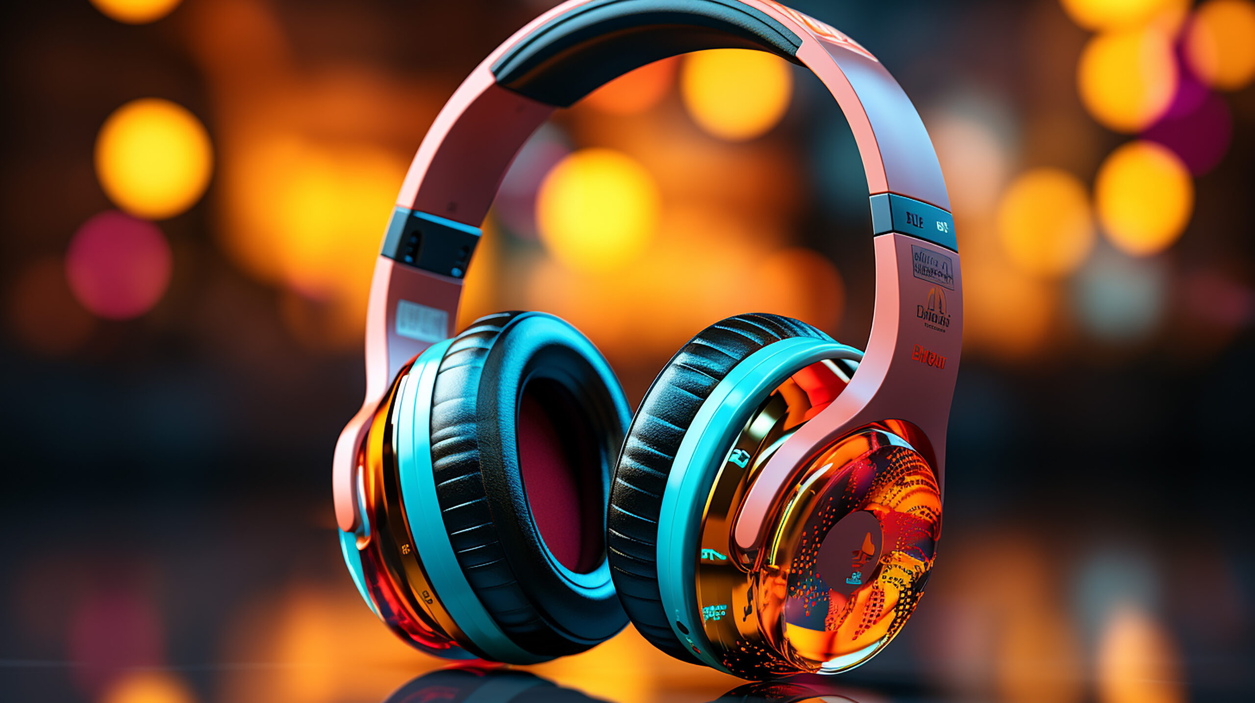 Headphone podcast tool 3d rendering illustration generative ai